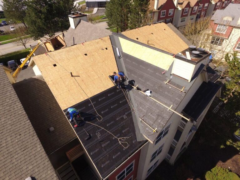 roof repair vs replacement. Image of a roof being recovered.