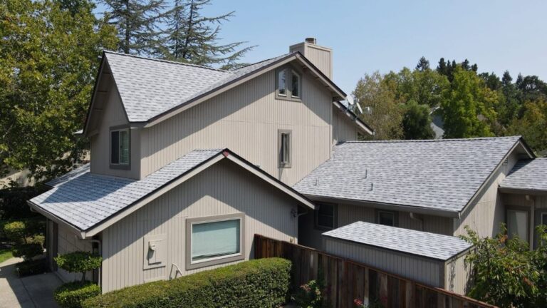 affordable roofing. Picture of home with new roof.